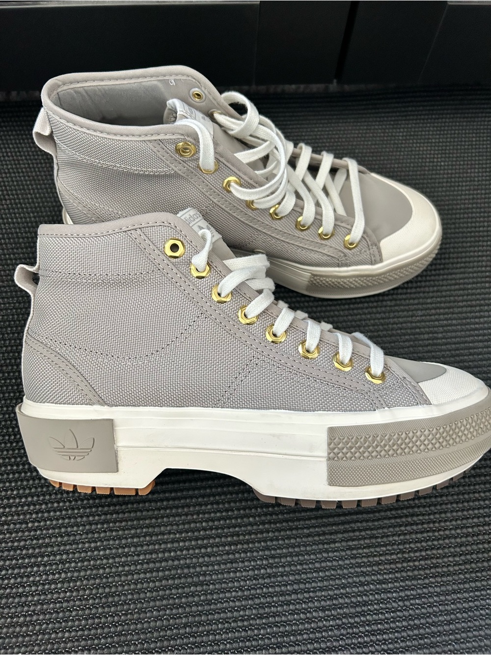 Adidas Mid-Top Canvas Sage with Gold Accents